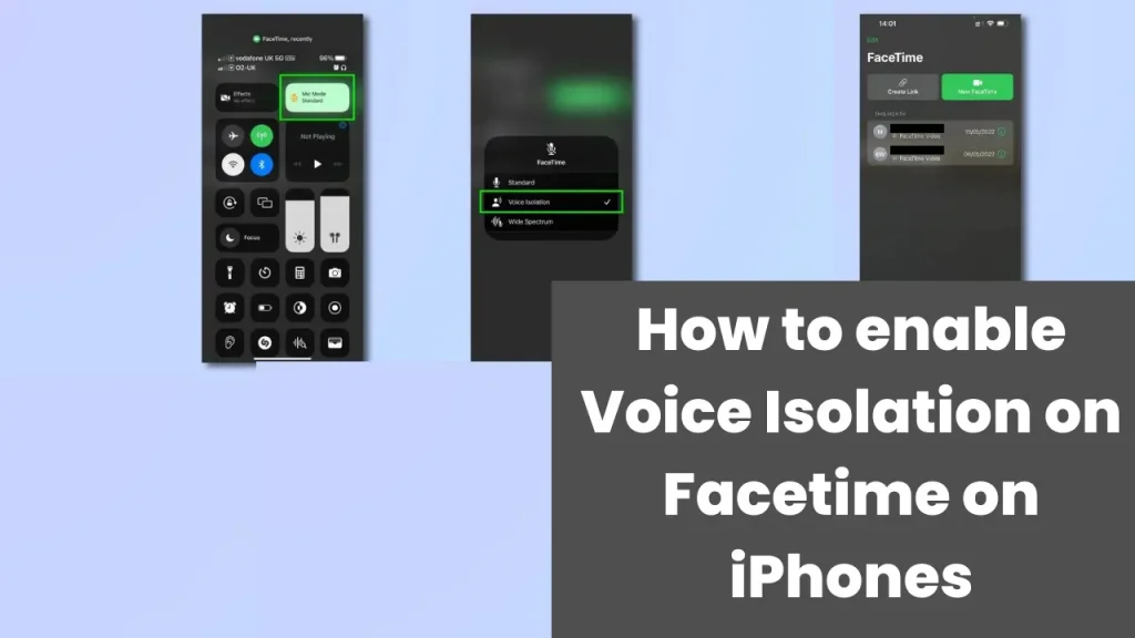 How to enable Noise Cancelation on Facetime